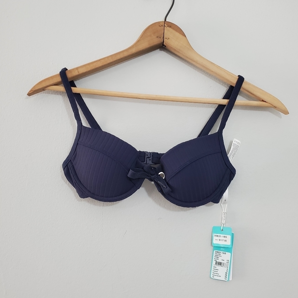 NWT Seafolly Inka Rib Sweetheart Bustier Bikini Top